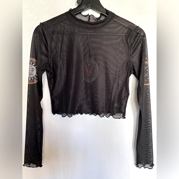 NWT Killstar Evil Sun Mesh Layering Long Sleeved Top XS - Picture 5 of 5